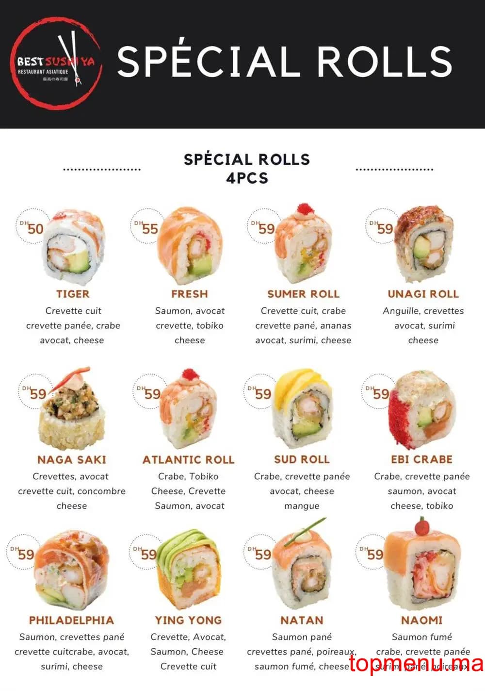 Restaurant Best Sushi Ya menu page 20 Best Sushi Ya menu page 20