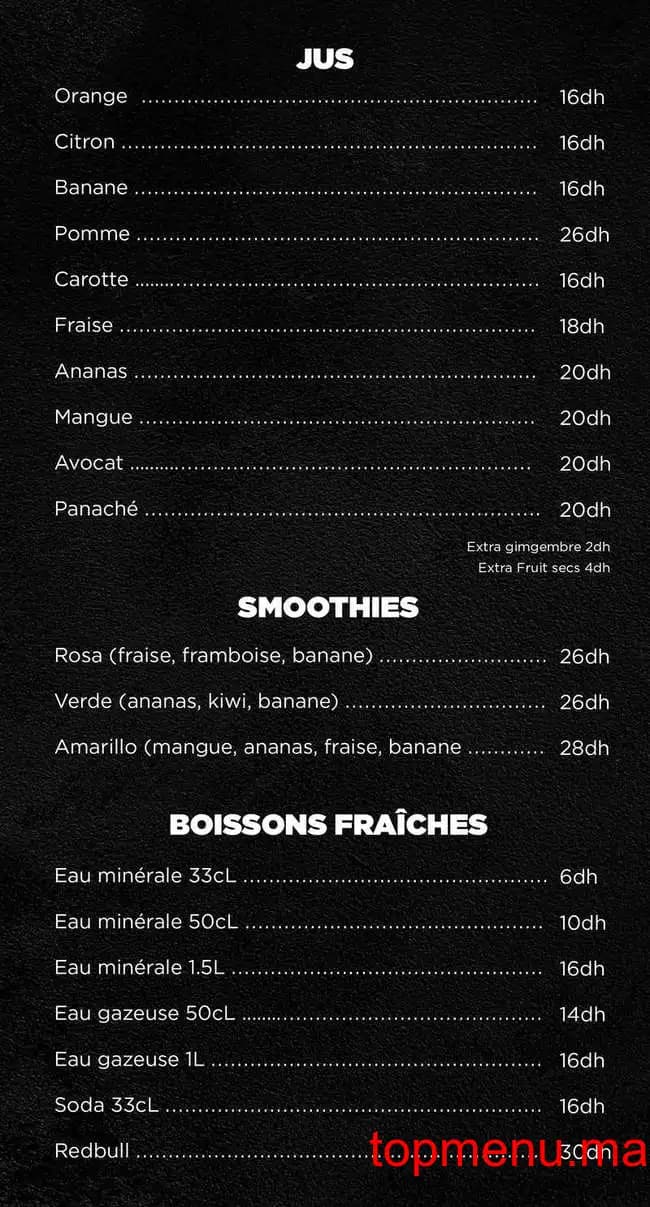 Restaurant Café Amarillo menu page 6 Café Amarillo menu page 6