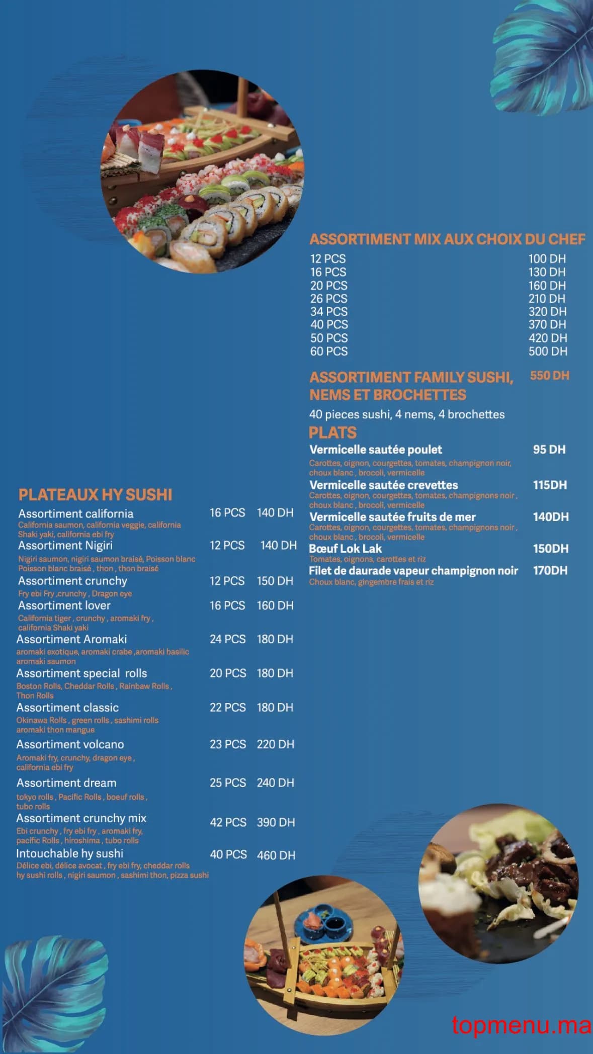 Restaurant Hy Sushi menu page 7 Hy Sushi menu page 7
