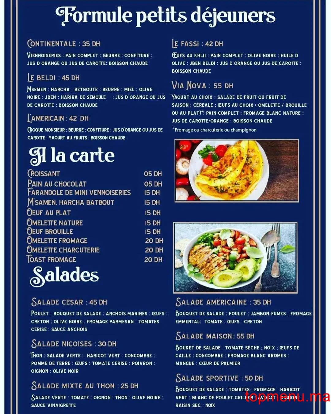 مطعم Via Nova قائمة الطعام page 1 Via Nova قائمة الطعام page 1