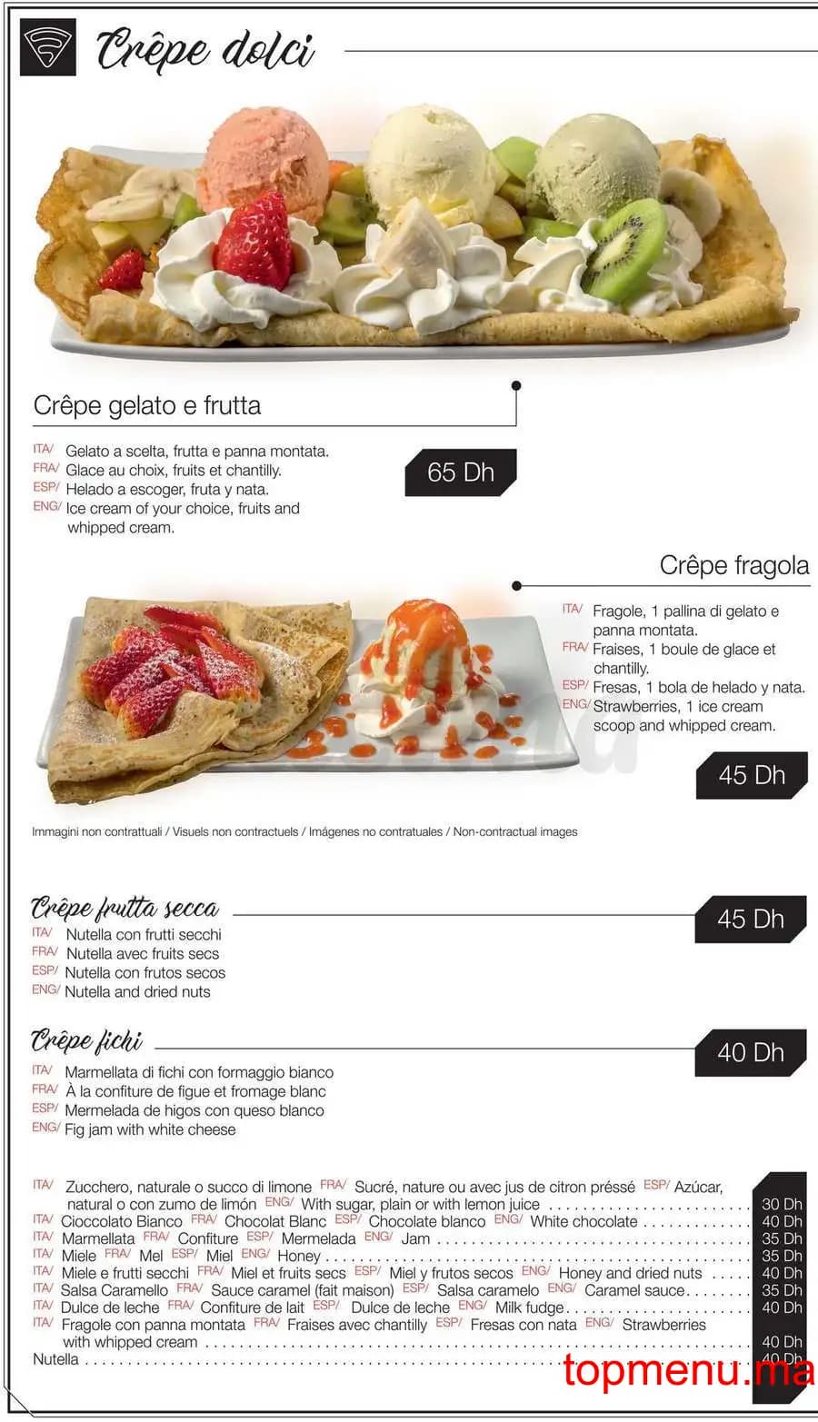 Restaurant Dino Gelati menu page 16 Dino Gelati menu page 16