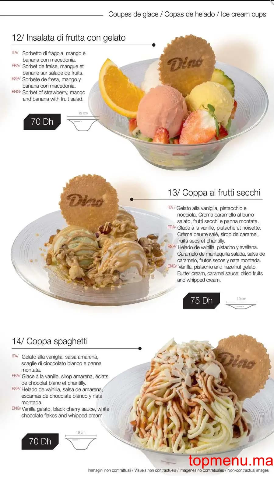 Restaurant Dino Gelati menu page 11 Dino Gelati menu page 11