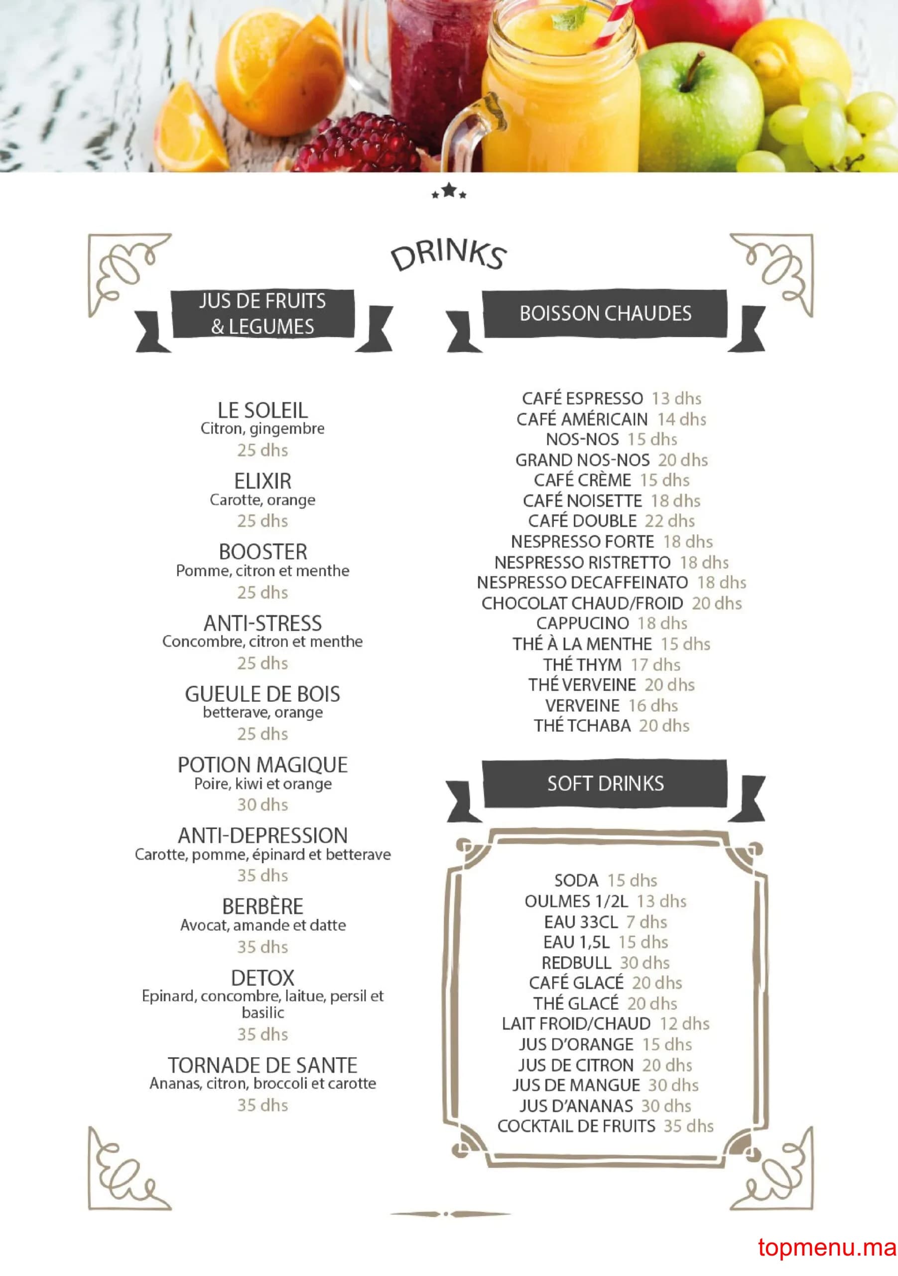 Restaurant Krusti menu page 2 Krusti menu page 2