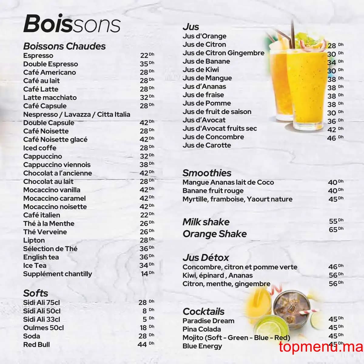 Restaurant Maison Mignardise menu page 10 Maison Mignardise menu page 10