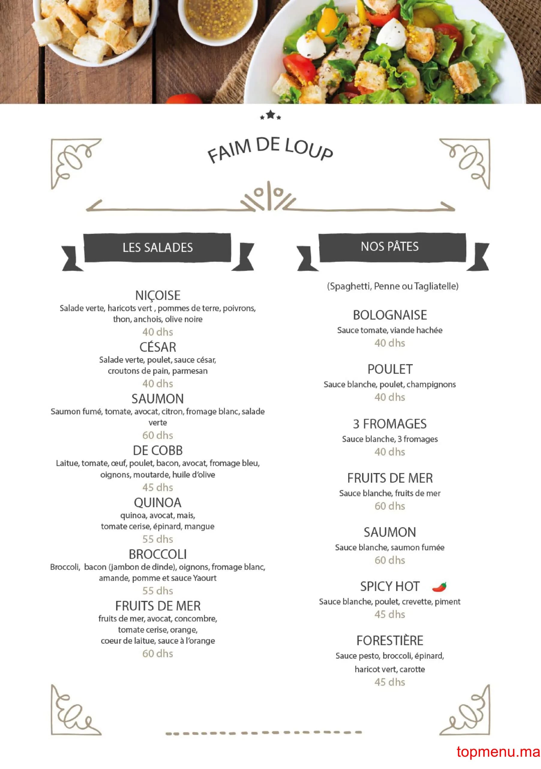 Restaurant Krusti menu page 5 Krusti menu page 5