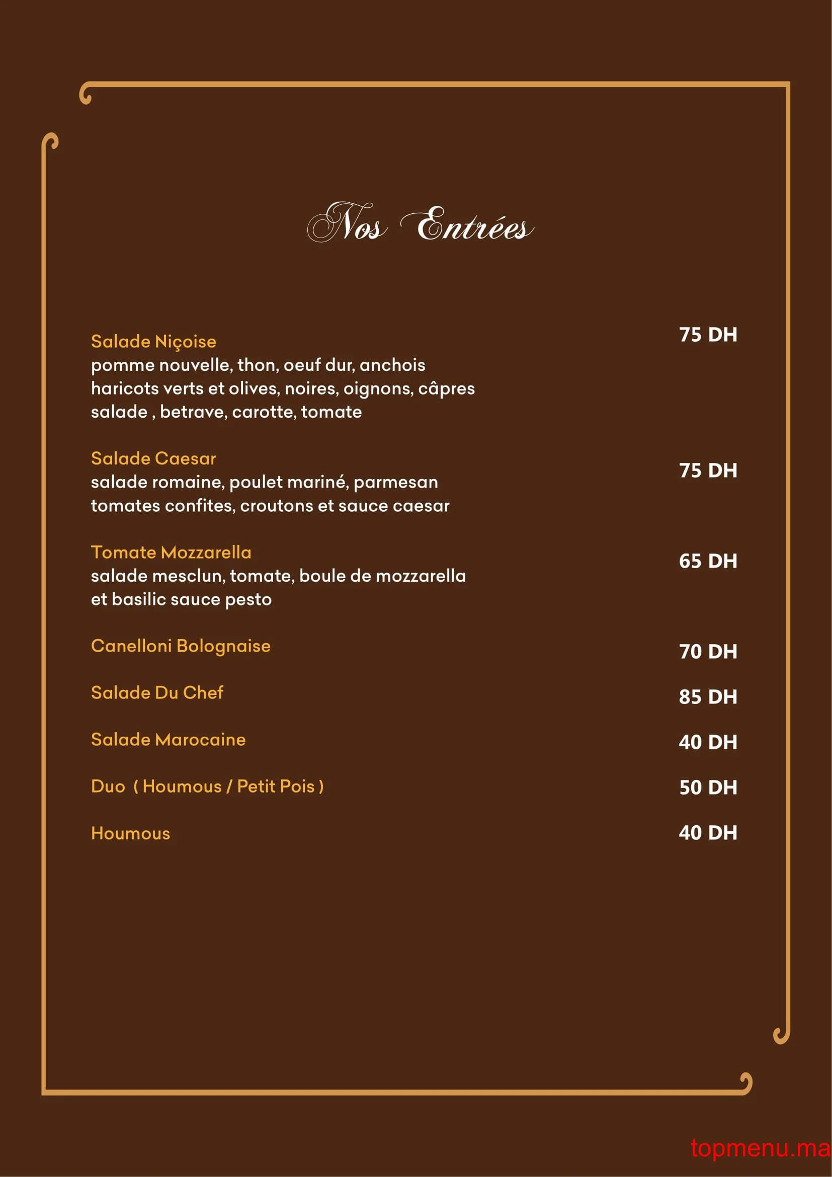 Restaurant Fluffy menu page 5 Fluffy menu page 5