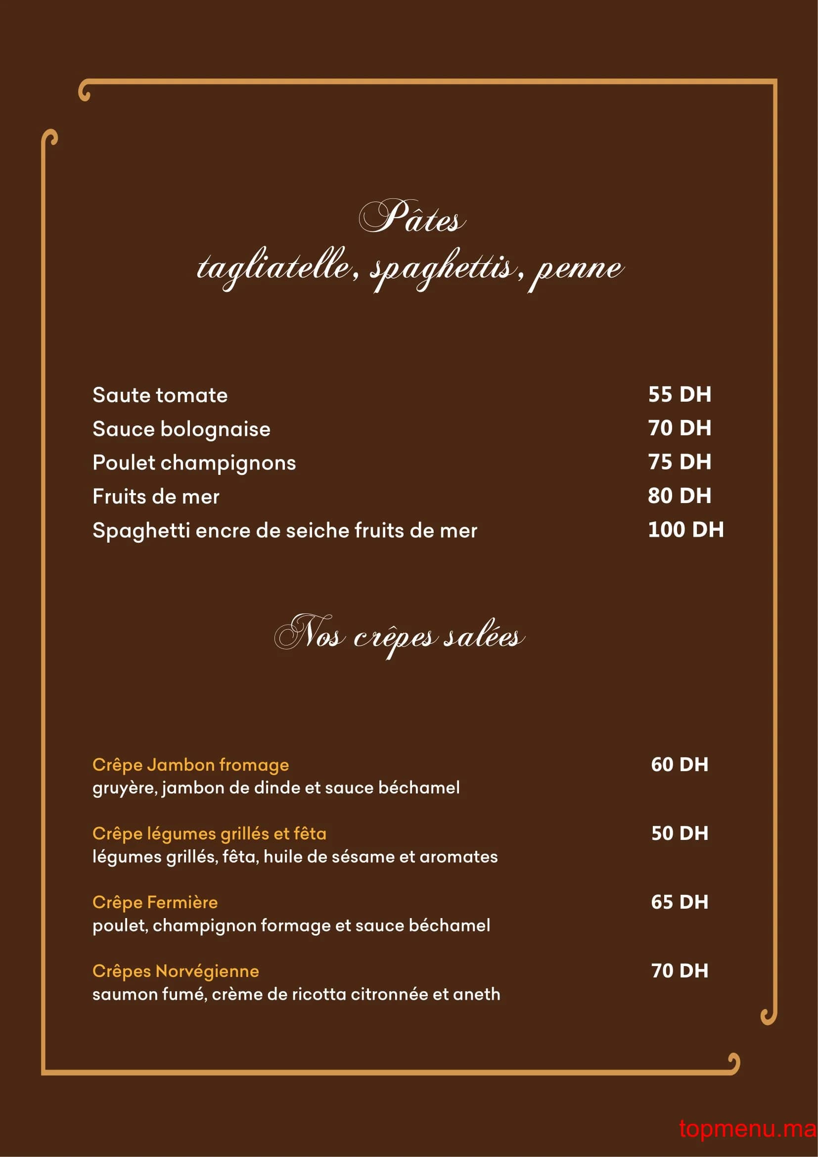 Restaurant Fluffy menu page 10 Fluffy menu page 10