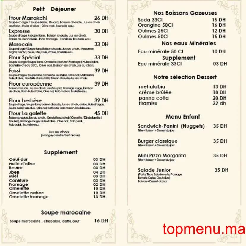 Restaurant La Galette du Chef menu page 1 La Galette du Chef menu page 1