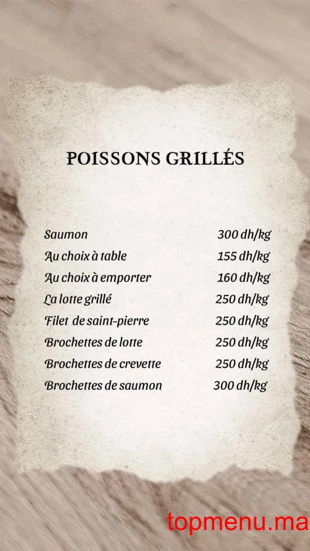 Restaurant Buffet d’Atlas menu page 4 Buffet d’Atlas menu page 4