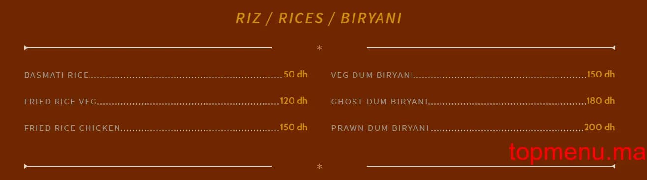 Restaurant Bombay menu page 3 Bombay menu page 3