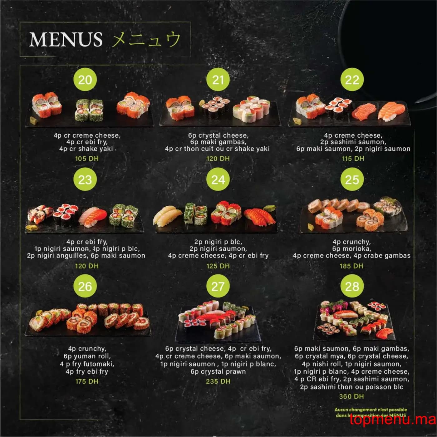 Restaurant Sushi Store by Katsura – Victor Hugo menu page 11 Sushi Store by Katsura – Victor Hugo menu page 11