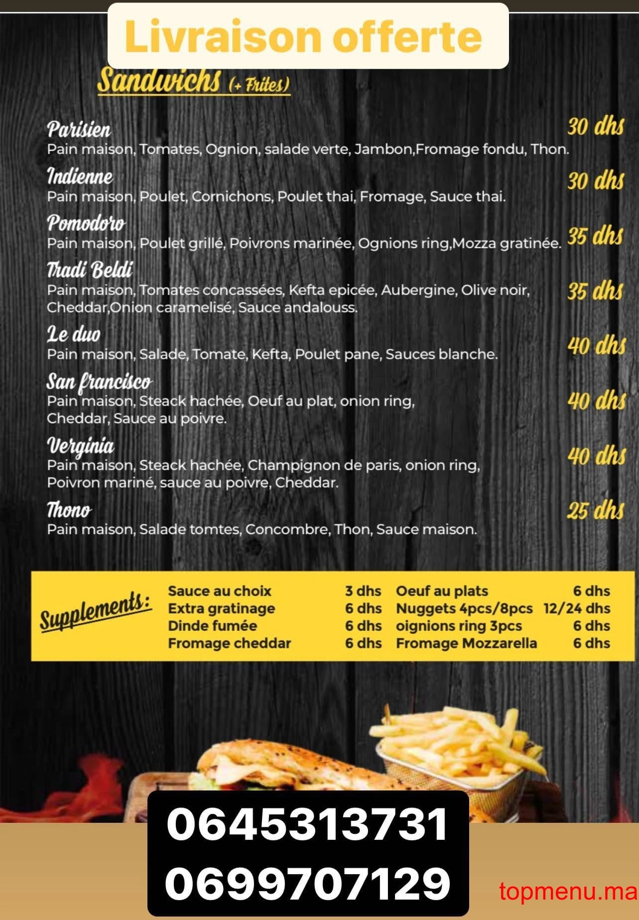Restaurant 25Food corner menu page 1 25Food corner menu page 1