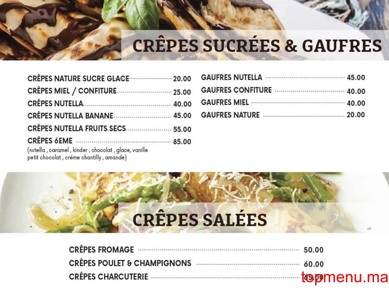 Restaurant 6ÈME CAFE menu page 6 6ÈME CAFE menu page 6