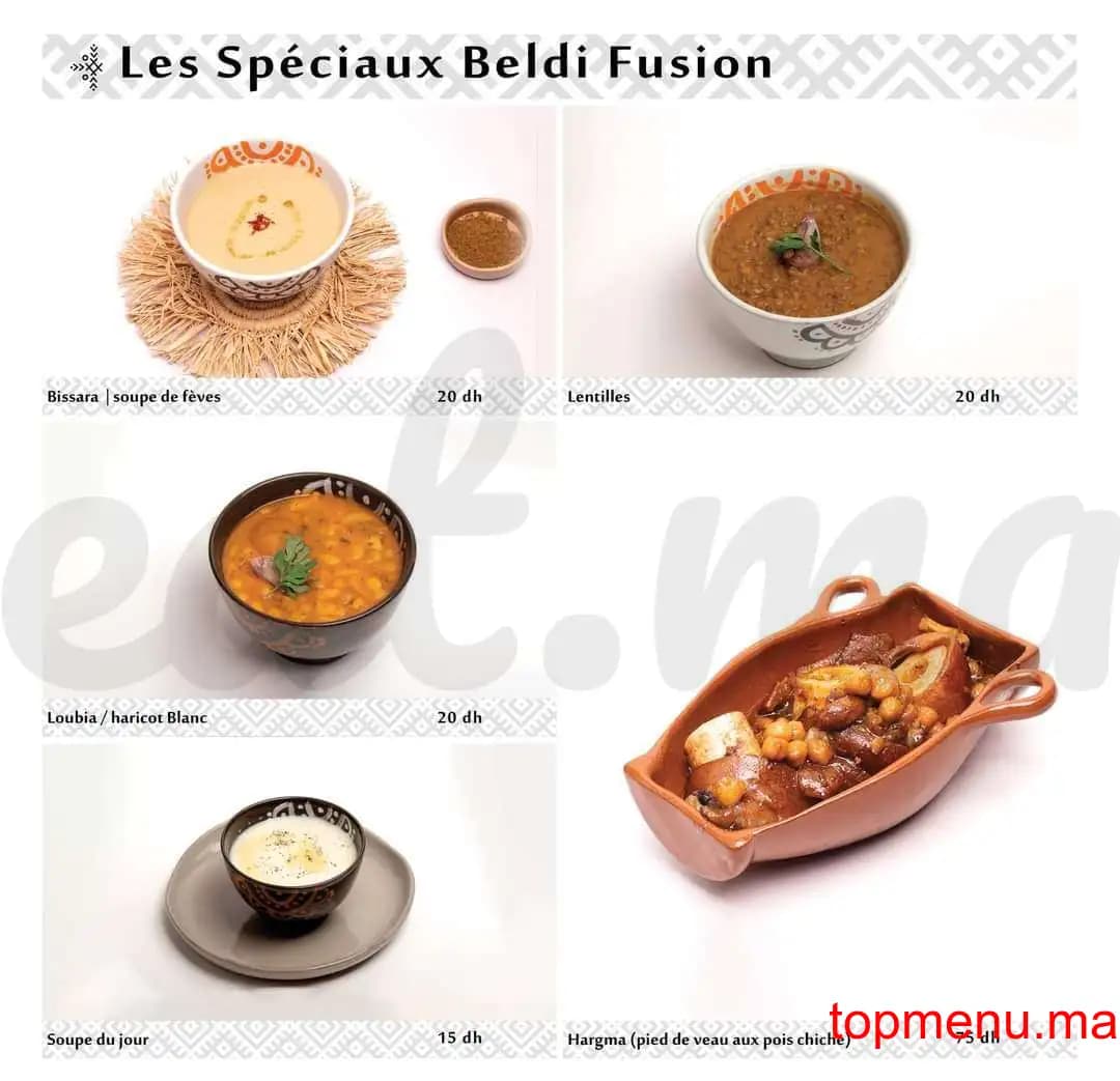 Restaurant Beldi Fusion Kitchen menu page 17 Beldi Fusion Kitchen menu page 17