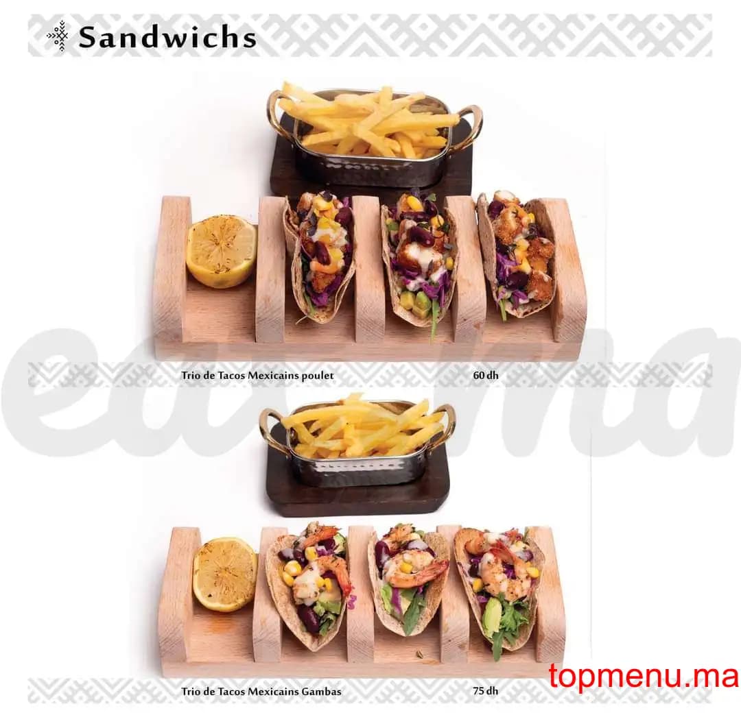 Restaurant Beldi Fusion Kitchen menu page 36 Beldi Fusion Kitchen menu page 36