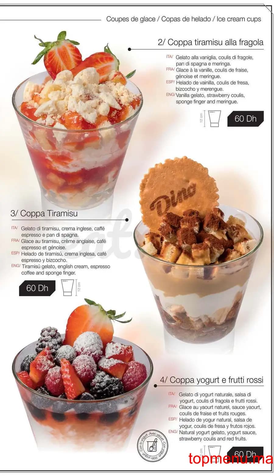 Restaurant Dino Gelati menu page 7 Dino Gelati menu page 7