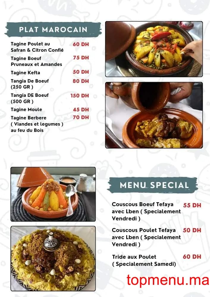 Restaurant Chouf l’Or menu page 8 Chouf l’Or menu page 8