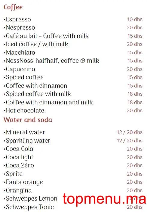 مطعم Café des épices قائمة الطعام page 5 Café des épices قائمة الطعام page 5