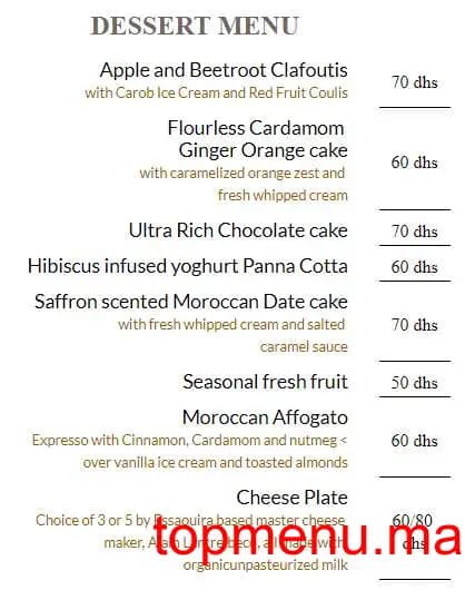 Restaurant Nomad menu page 4 Nomad menu page 4