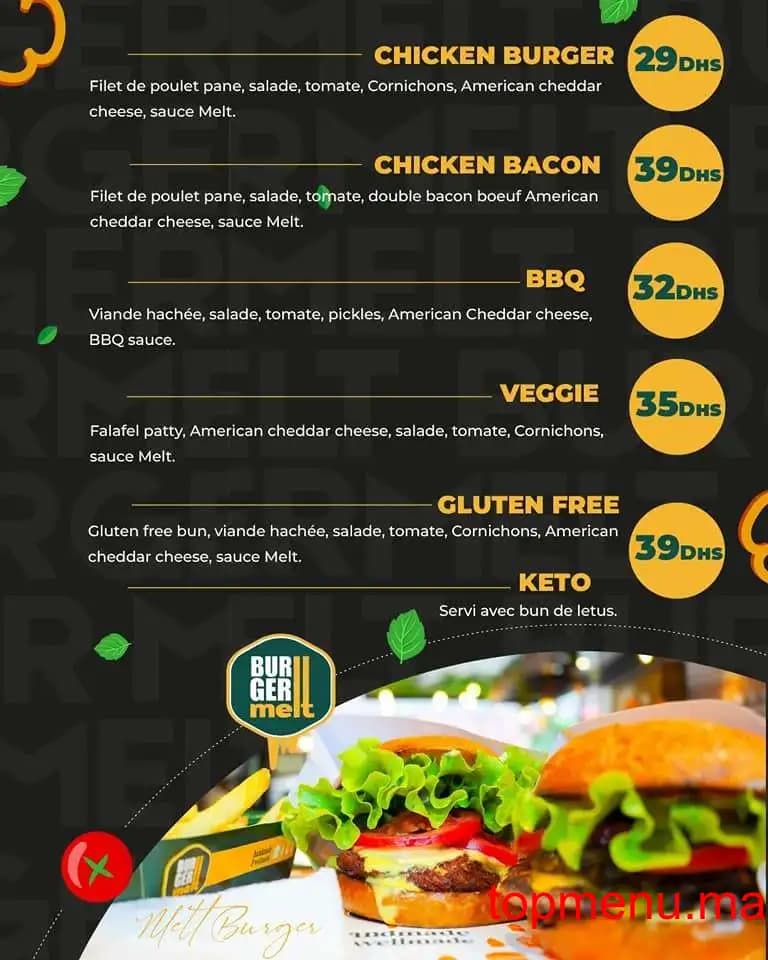 Restaurant Burger Melt menu page 2 Burger Melt menu page 2