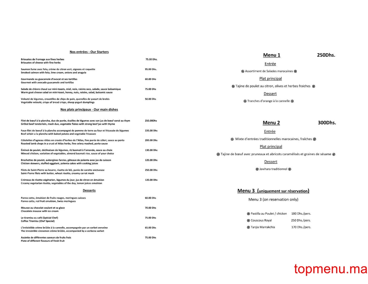 Restaurant Rooftop Eclipse menu page 1 Rooftop Eclipse menu page 1
