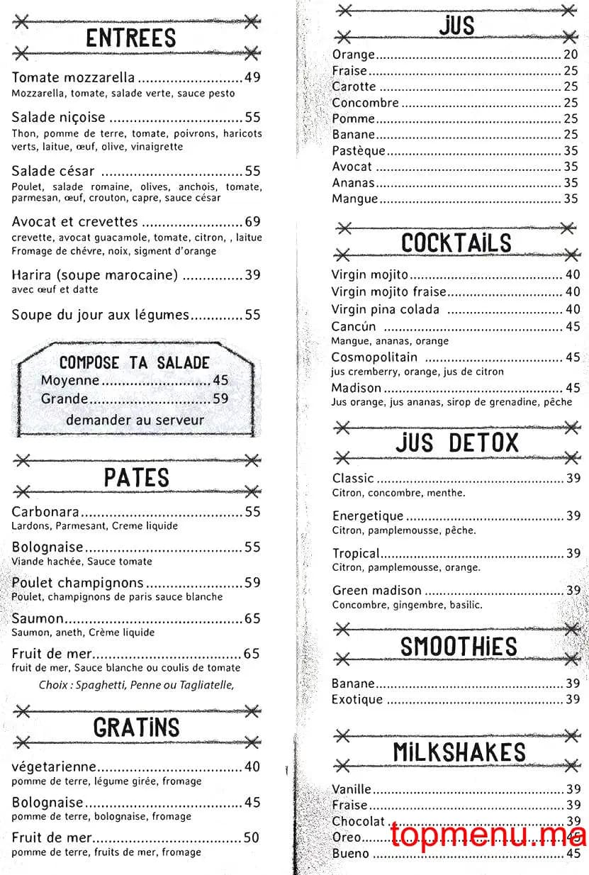 Restaurant Le Madison menu page 3 Le Madison menu page 3