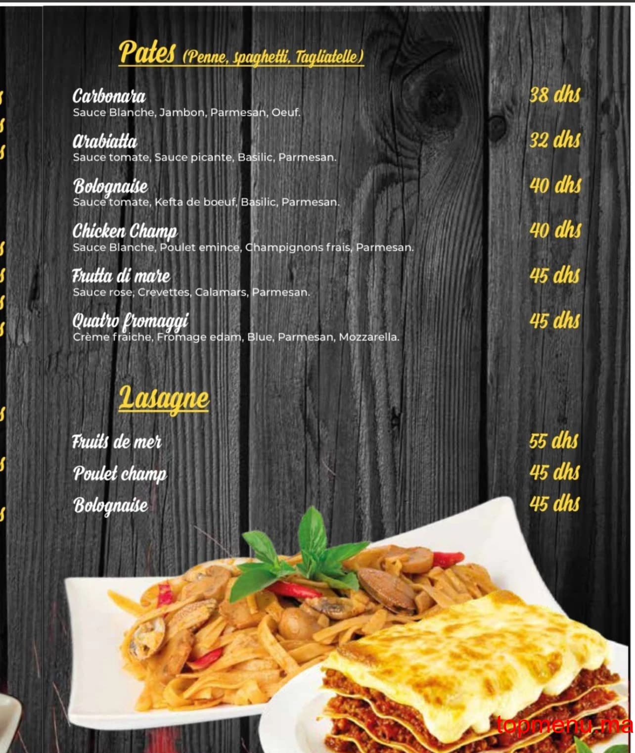 Restaurant 25Food corner menu page 4 25Food corner menu page 4