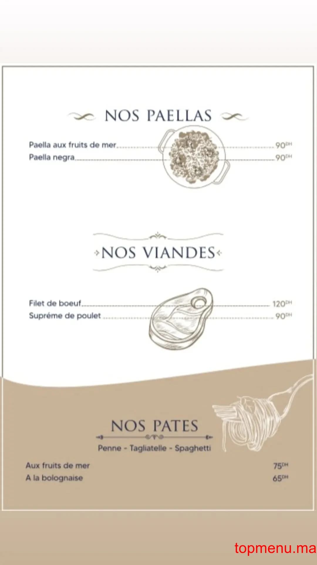 Restaurant La maison du poisson menu page 5 La maison du poisson menu page 5