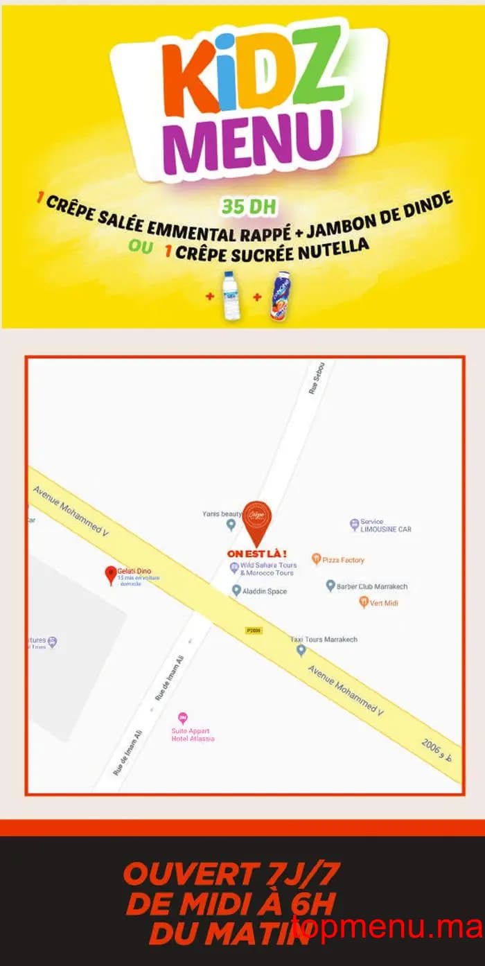 Restaurant Crêpe Avenue menu page 2 Crêpe Avenue menu page 2