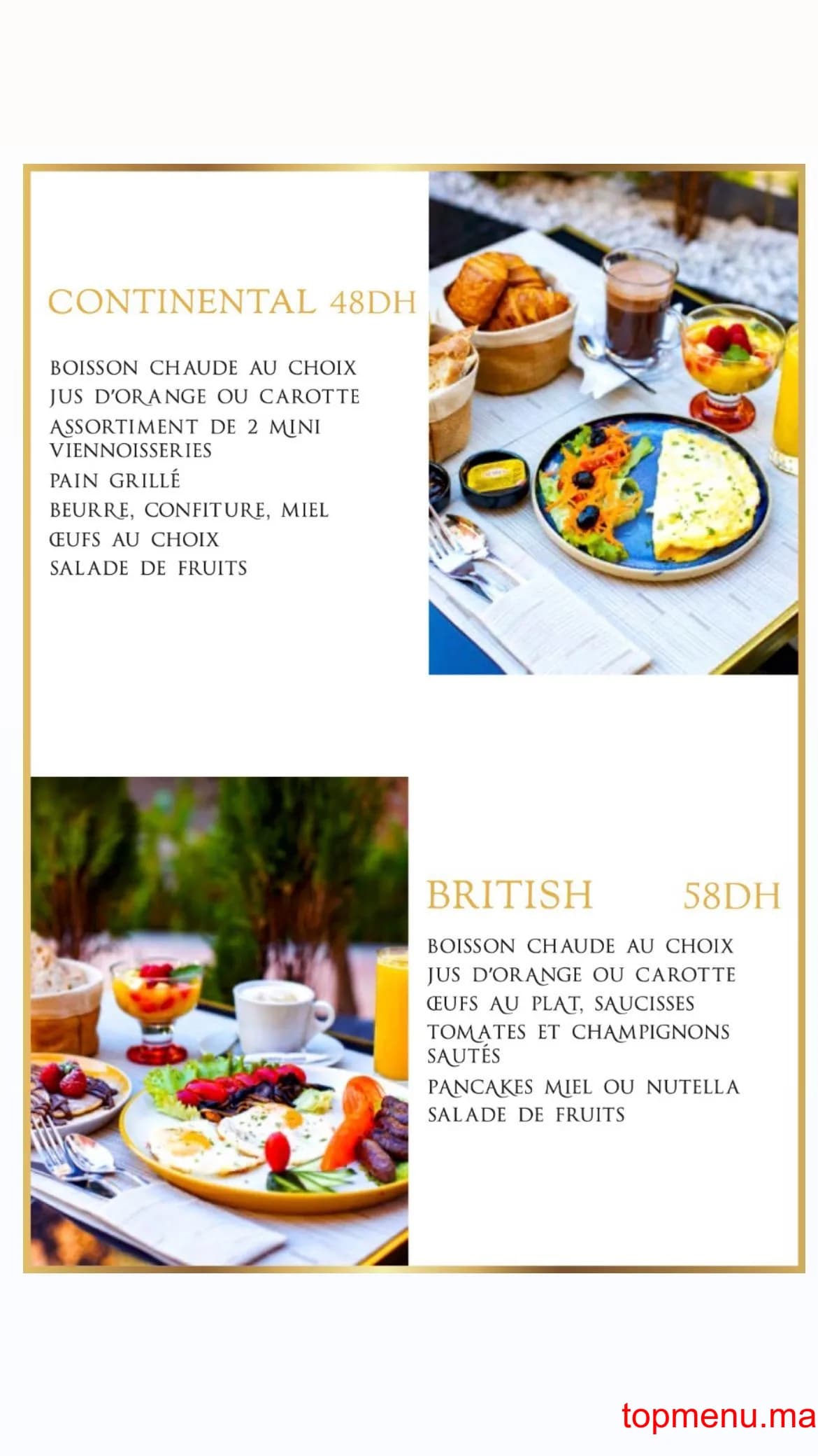 مطعم Maison Honoré قائمة الطعام page 9 Maison Honoré قائمة الطعام page 9