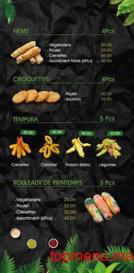 Restaurant Zatchi sushi menu page 2 Zatchi sushi menu page 2