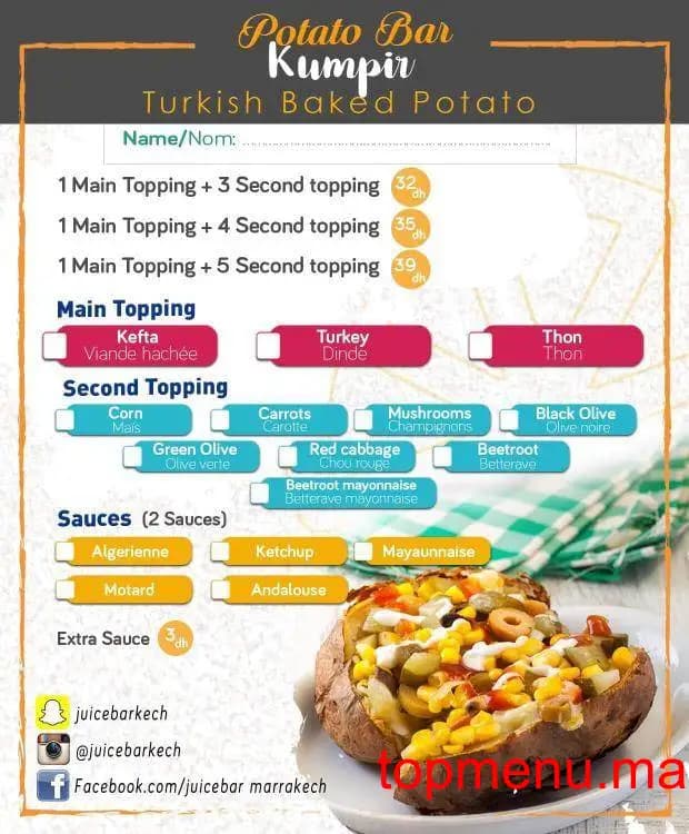Restaurant Juice bar menu page 3 Juice bar menu page 3