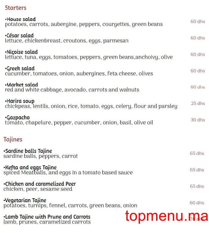 مطعم Café des épices قائمة الطعام page 3 Café des épices قائمة الطعام page 3