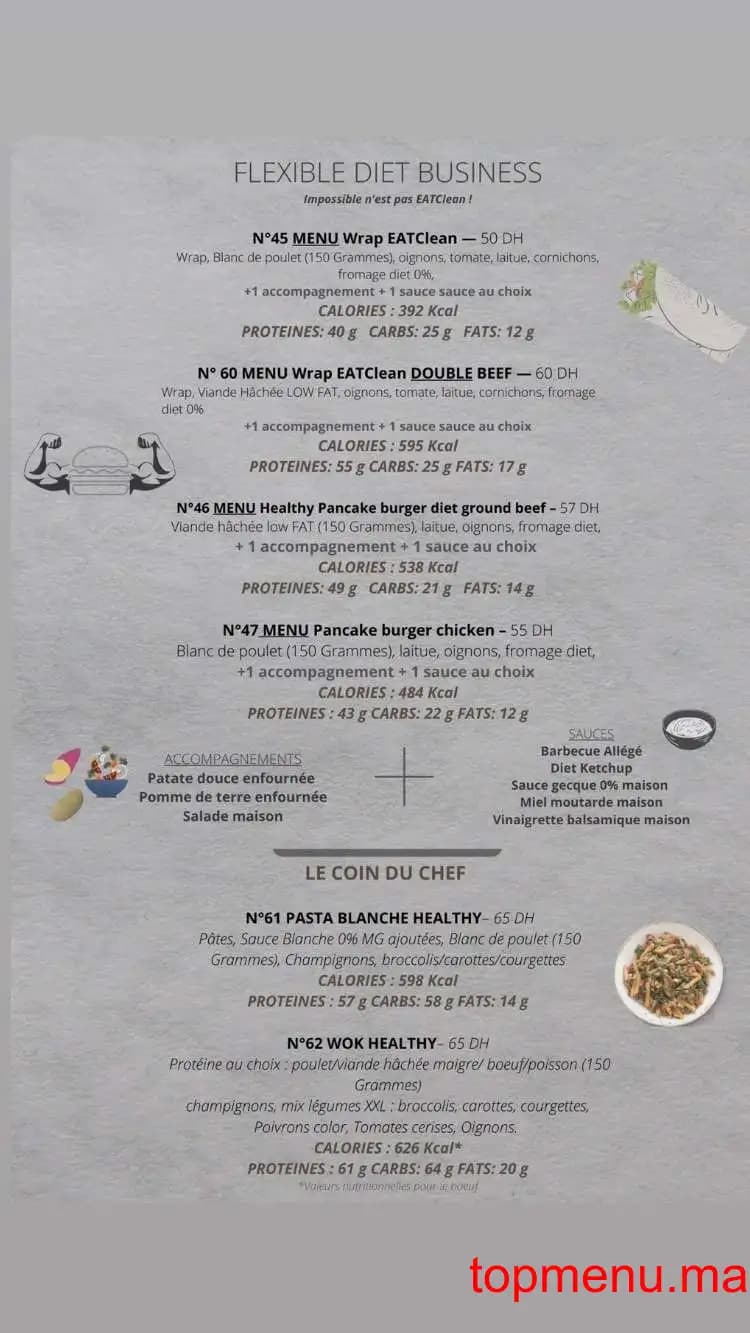 Restaurant EATClean menu page 2 EATClean menu page 2