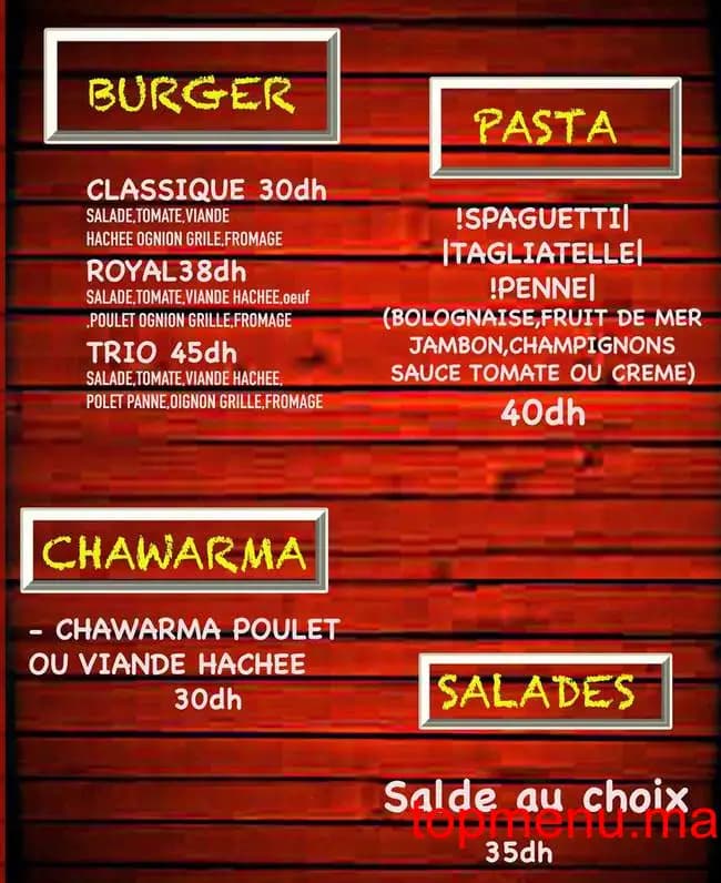 Restaurant Le 22 Pizza menu page 2 Le 22 Pizza menu page 2