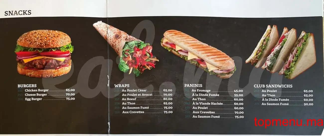 Restaurant Cappuccino menu page 11 Cappuccino menu page 11