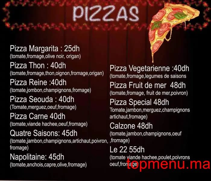 Restaurant Le 22 Pizza menu page 3 Le 22 Pizza menu page 3