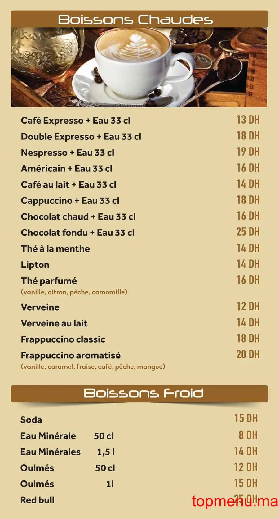 Restaurant La Baguette Chef menu page 2 La Baguette Chef menu page 2