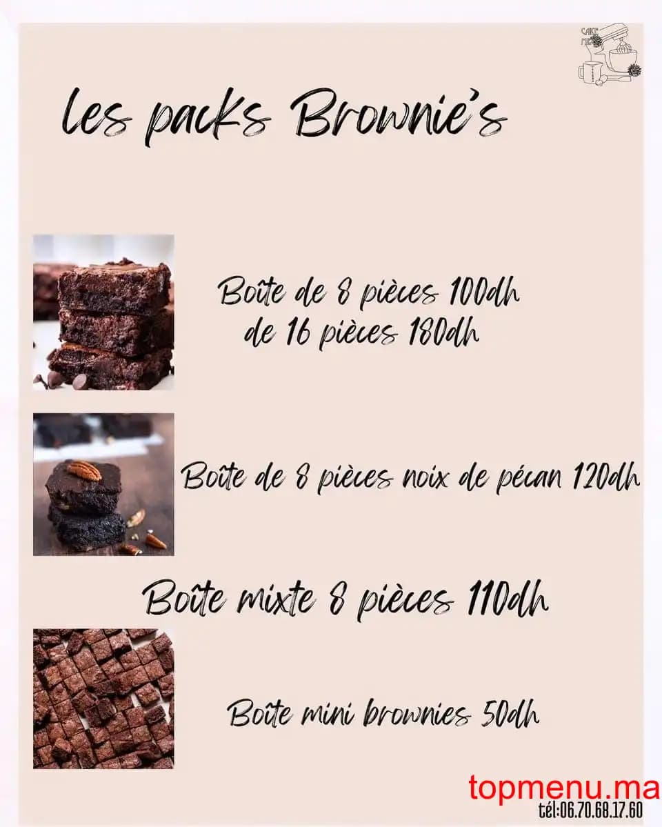 Restaurant Cake me menu page 3 Cake me menu page 3