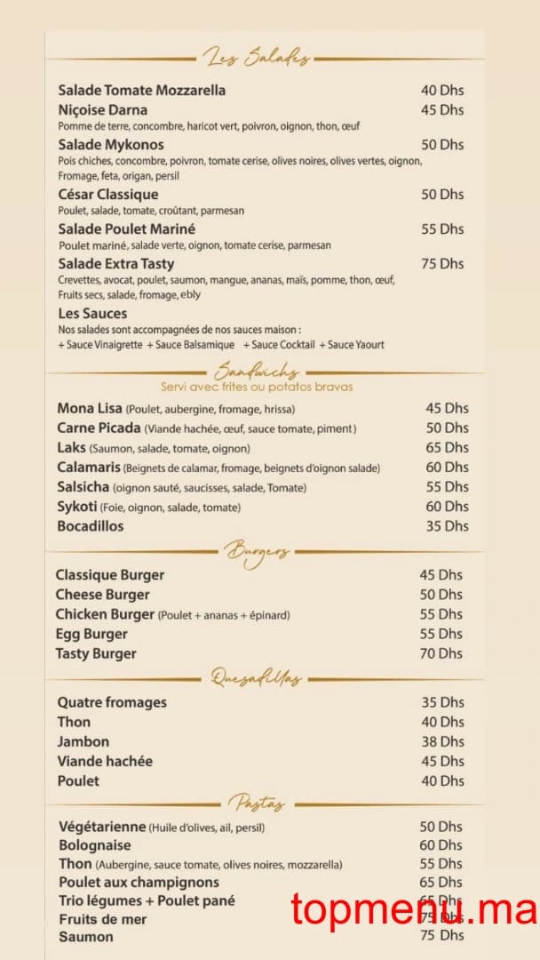 Restaurant Extratasty menu page 4 Extratasty menu page 4