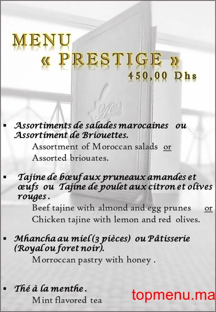 Restaurant Argana menu page 4 Argana menu page 4