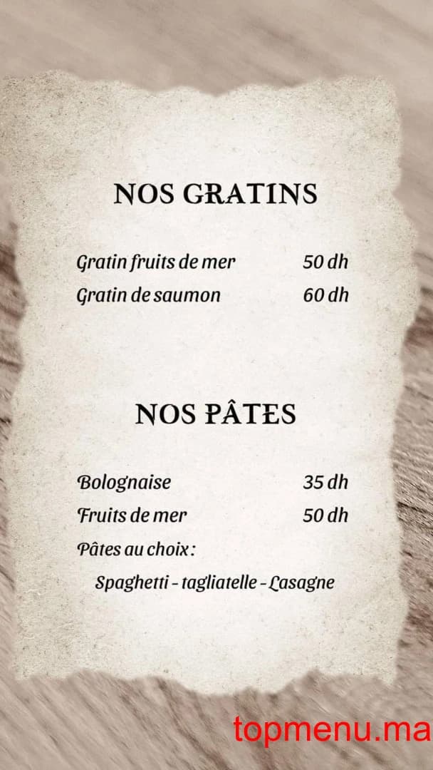 Restaurant Buffet d’Atlas menu page 1 Buffet d’Atlas menu page 1