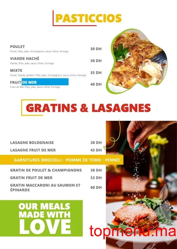 Restaurant Les 2 frères menu page 4 Les 2 frères menu page 4