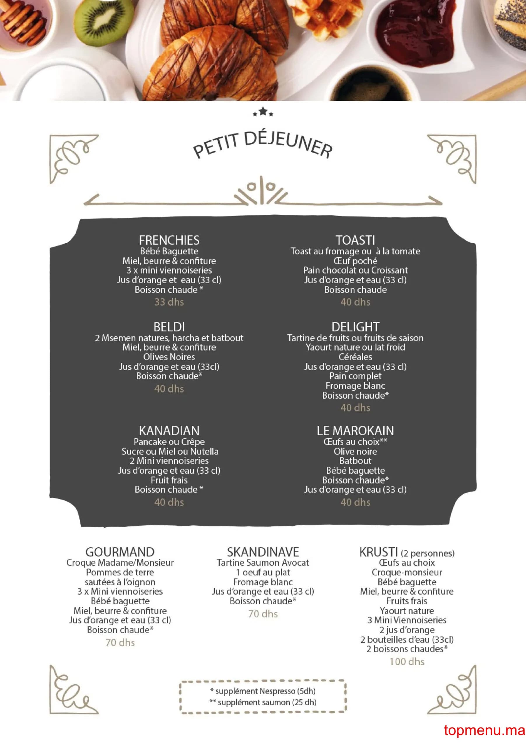 Restaurant Krusti menu page 1 Krusti menu page 1