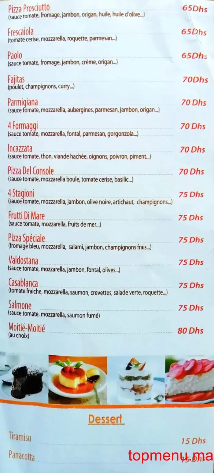 Restaurant Da Gino menu page 2 Da Gino menu page 2