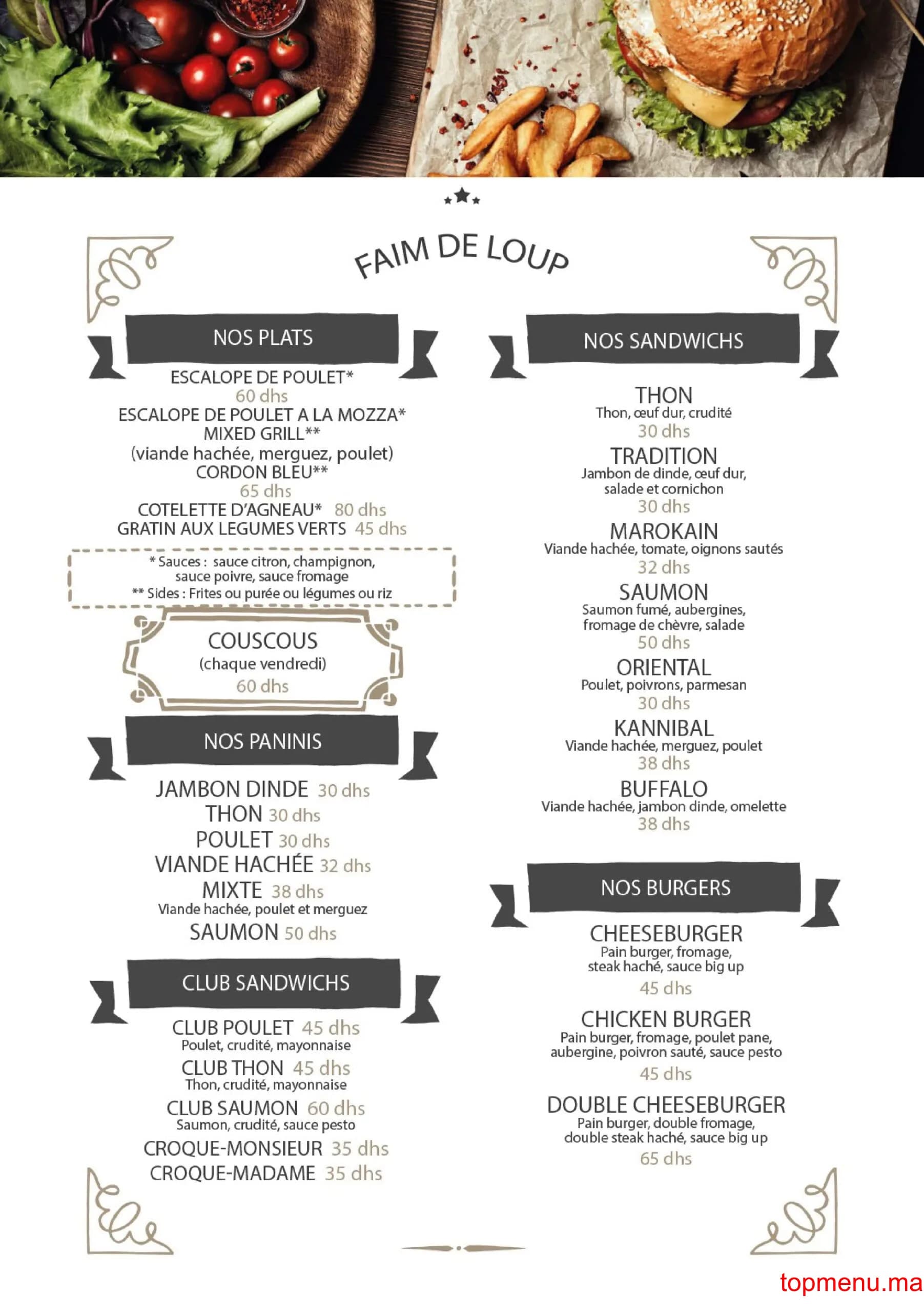 Restaurant Krusti menu page 6 Krusti menu page 6