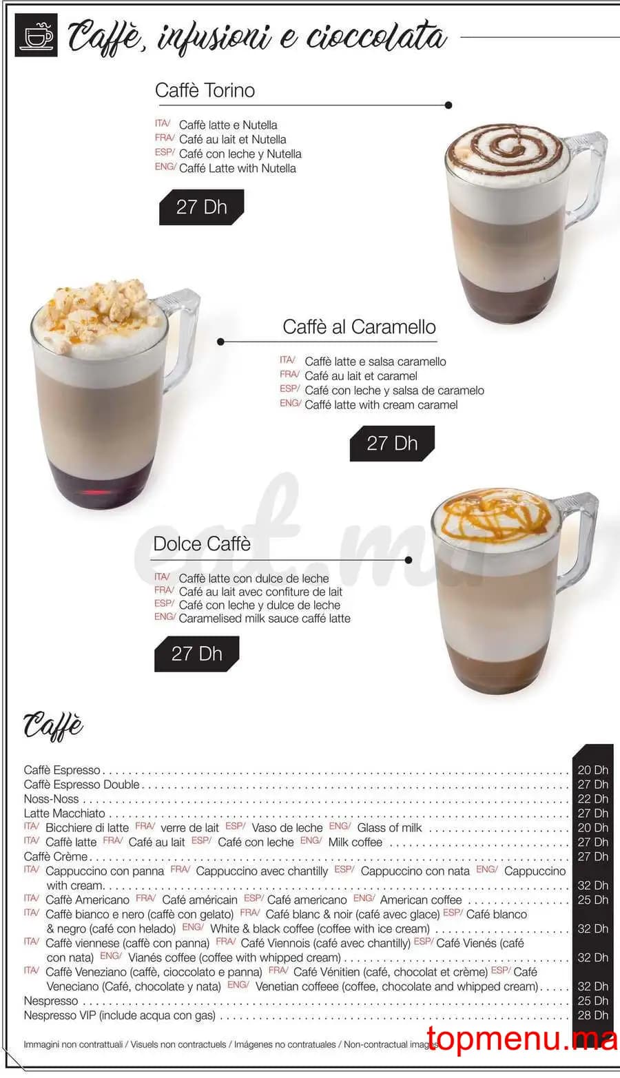 Restaurant Dino Gelati menu page 4 Dino Gelati menu page 4