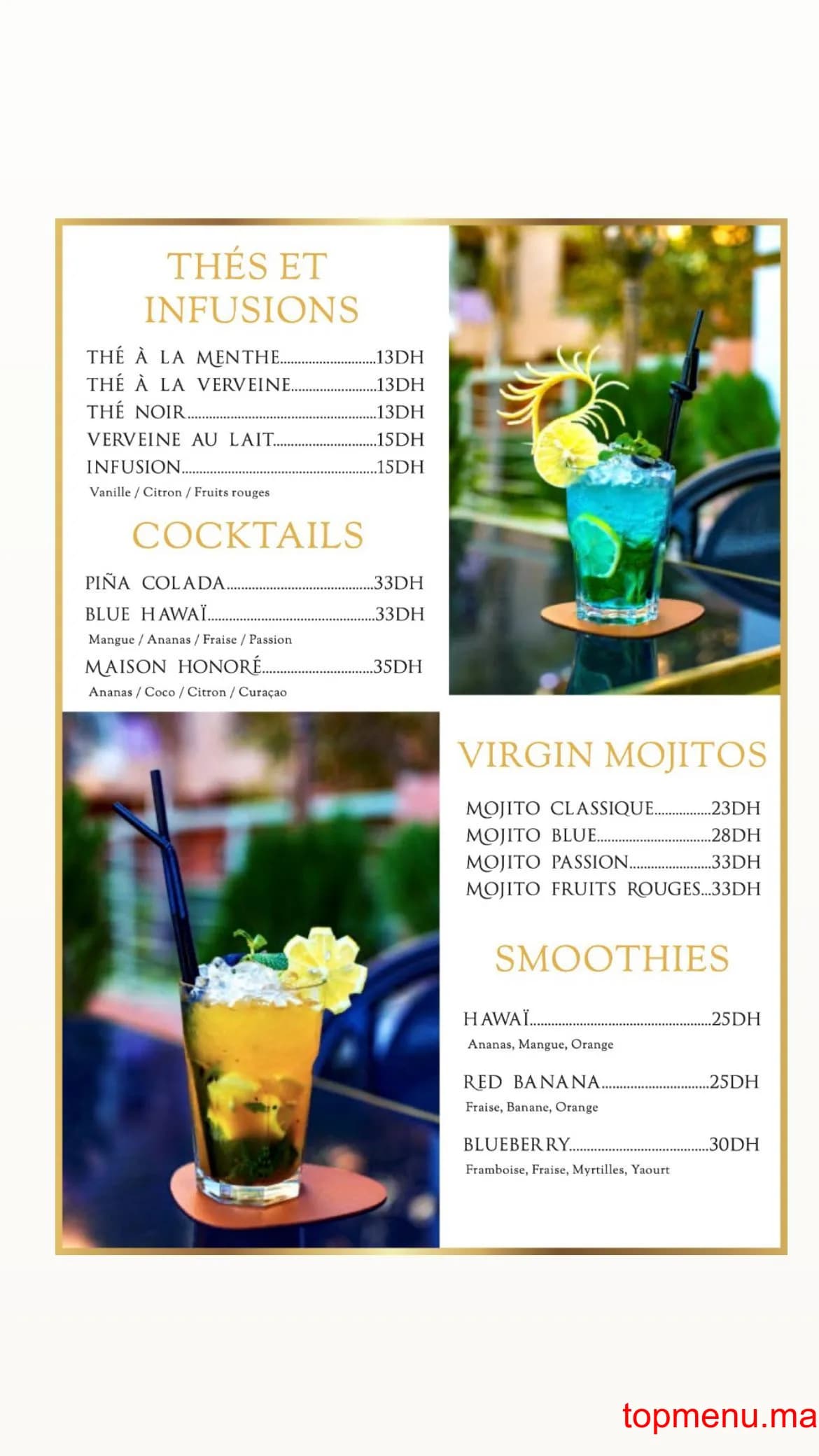 مطعم Maison Honoré قائمة الطعام page 3 Maison Honoré قائمة الطعام page 3