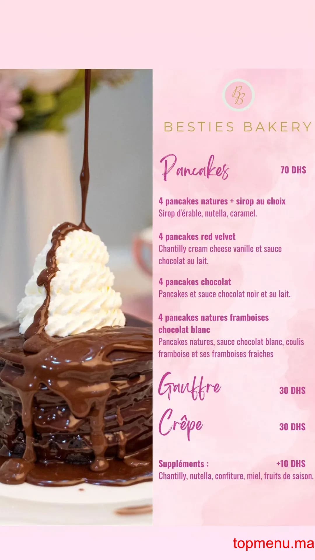 Restaurant Besties Bakery menu page 10 Besties Bakery menu page 10