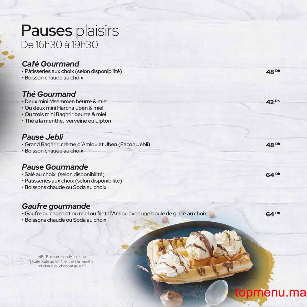 Restaurant Maison Mignardise menu page 4 Maison Mignardise menu page 4